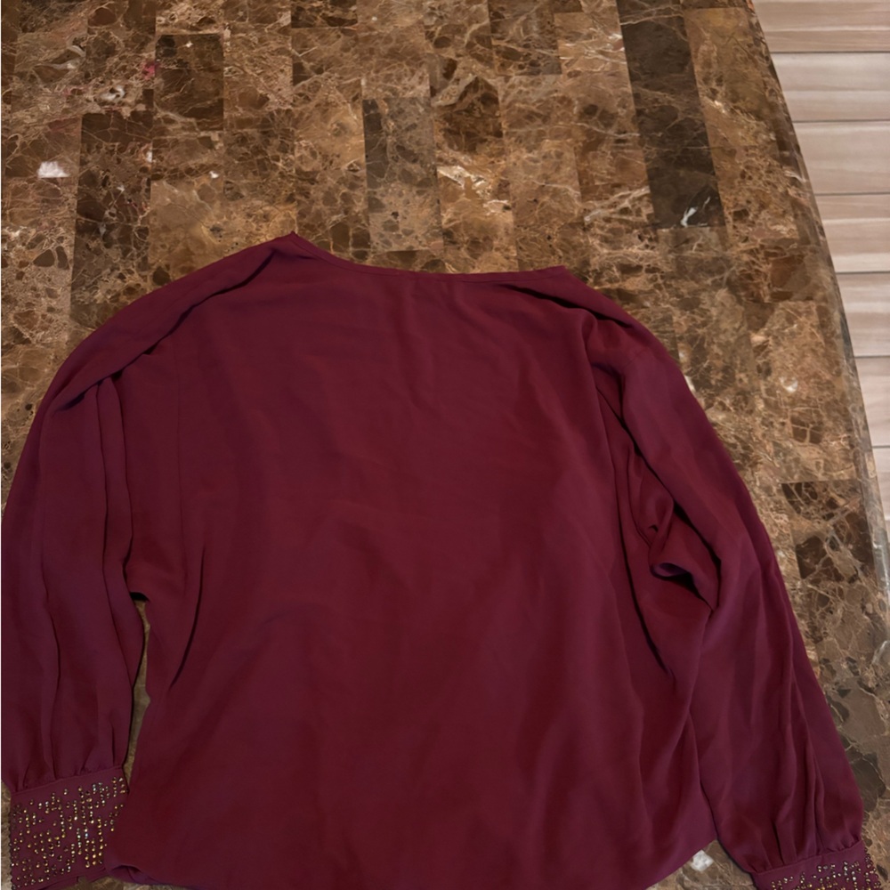 Burgundy blouse